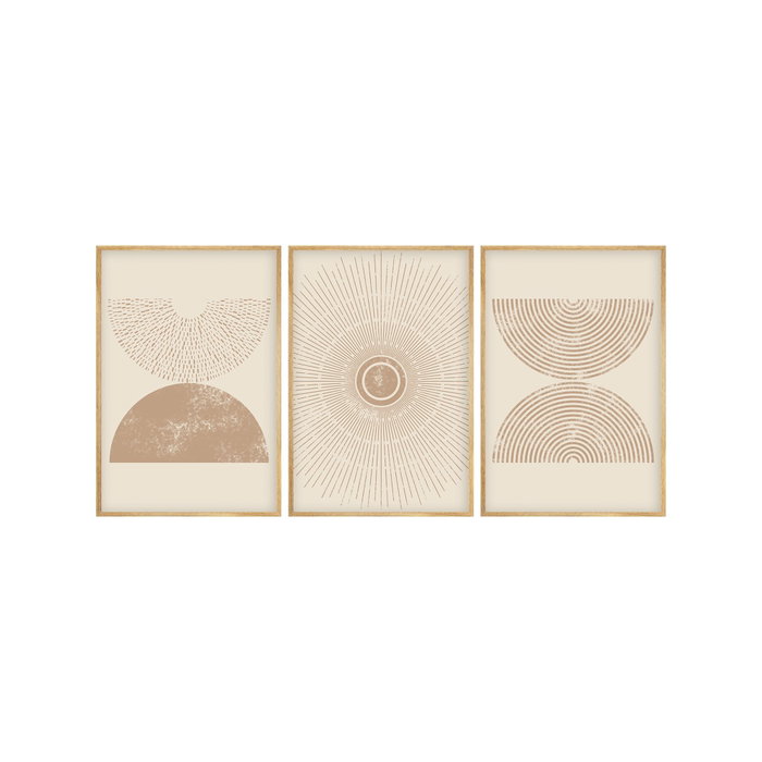 Wallity Huhu258 Cuadro Decorativo enmarcado 50 x 70 cm (3 Piezas)